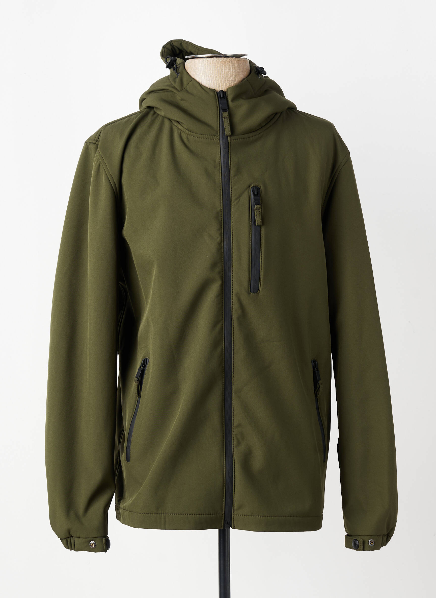 Coupe-vent poches a capuche vert DAYTONA homme