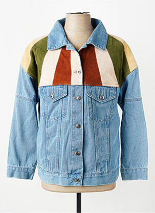 Veste casual coupe droite bleu ROSE GARDEN femme