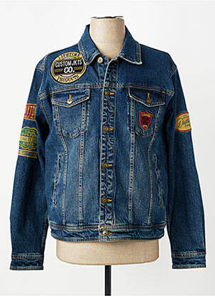 Veste casual fermeture boutonnée sur le devant bleu DAYTONA homme