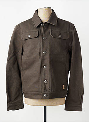 Veste casual fermeture boutonnée sur le devant gris IRON AND RESIN homme