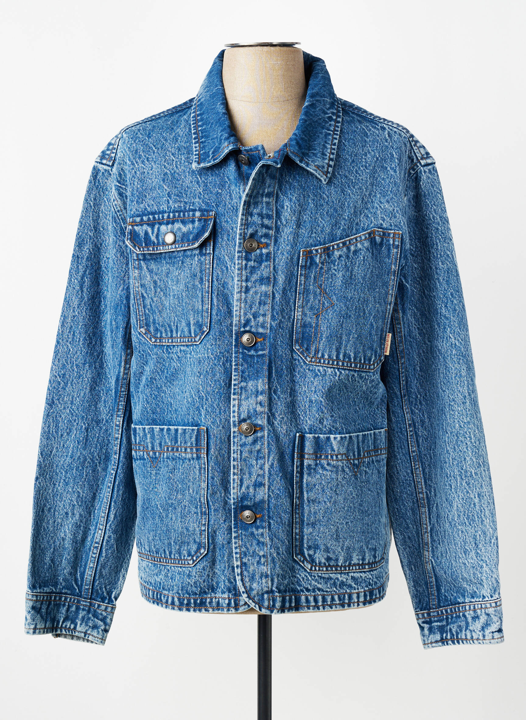 Veste casual fermeture boutonnée sur le devant bleu IRON AND RESIN homme