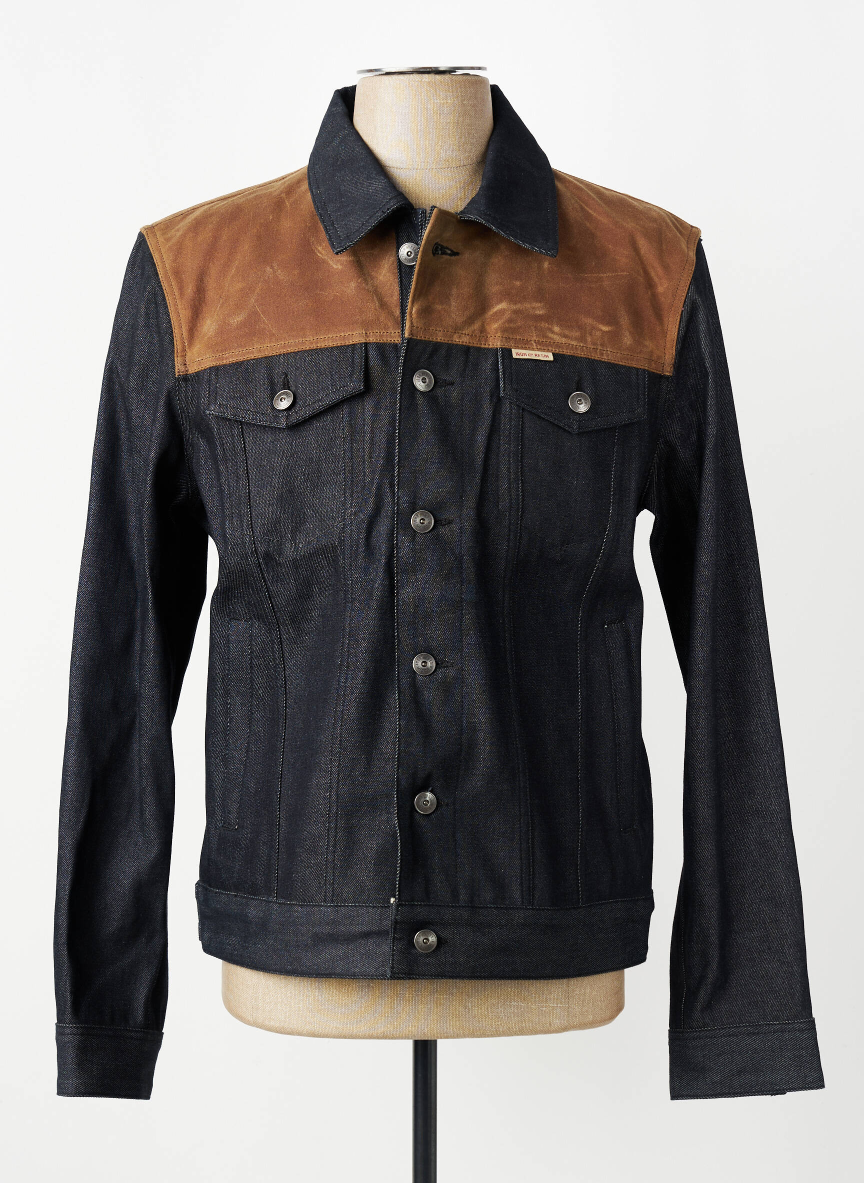 Veste casual fermeture boutonnée sur le devant noir IRON AND RESIN homme
