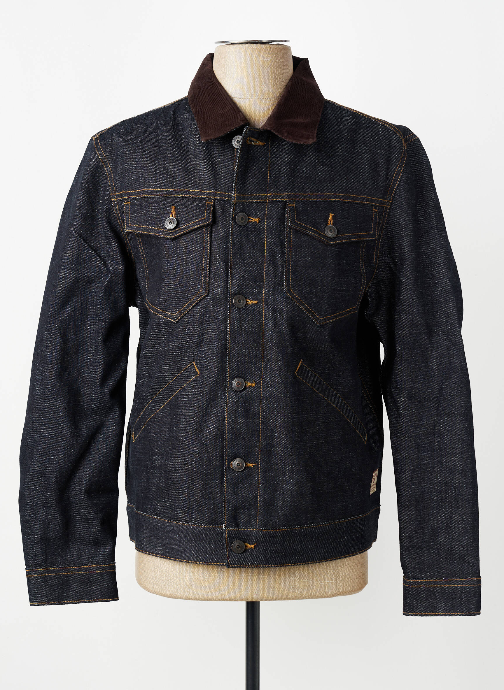 Veste casual fermeture boutonnée sur le devant marron IRON AND RESIN homme