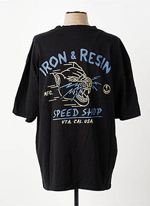 T-shirt stretch manches courtes noir IRON AND RESIN homme