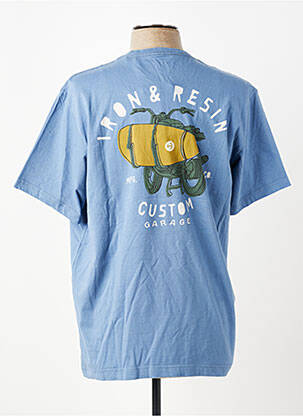 T-shirt bio manches courtes bleu IRON AND RESIN homme