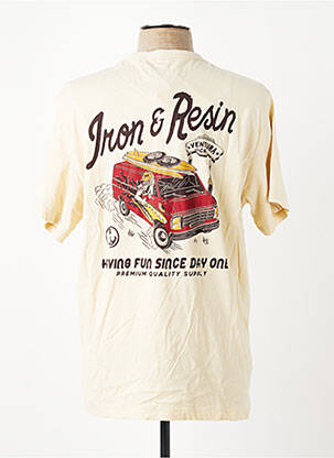 T-shirt bio manches courtes beige IRON AND RESIN homme