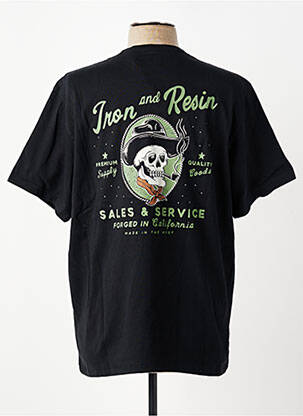 T-shirt stretch manches courtes noir IRON AND RESIN homme