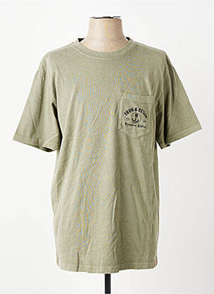 T-shirt stretch manches courtes vert IRON AND RESIN homme