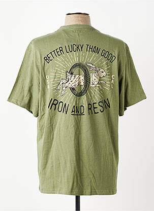 T-shirt bio manches courtes vert IRON AND RESIN homme