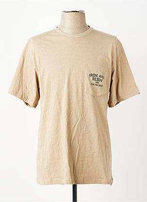 T-shirt bio manches courtes beige IRON AND RESIN homme
