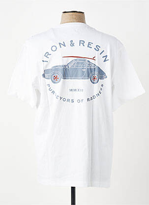 T-shirt bio manches courtes blanc IRON AND RESIN homme