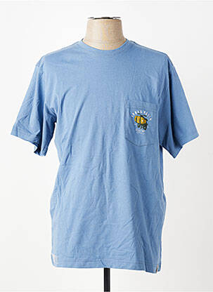T-shirt bio manches courtes bleu IRON AND RESIN homme