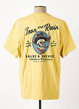 T-shirt stretch manches courtes jaune IRON AND RESIN homme