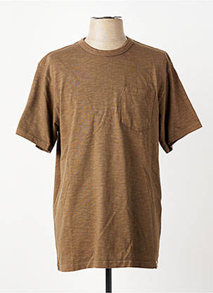 T-shirt stretch manches courtes marron IRON AND RESIN homme