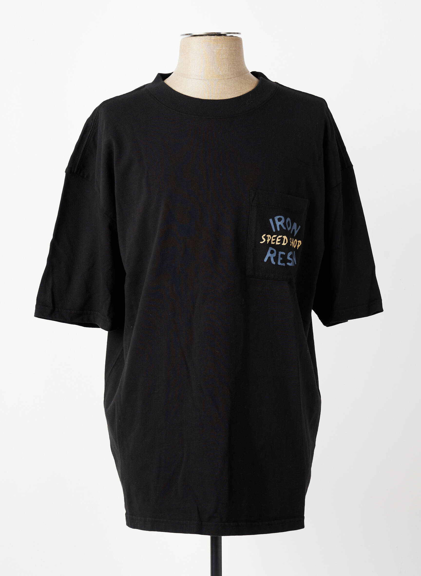 T-shirt stretch manches courtes noir IRON AND RESIN homme