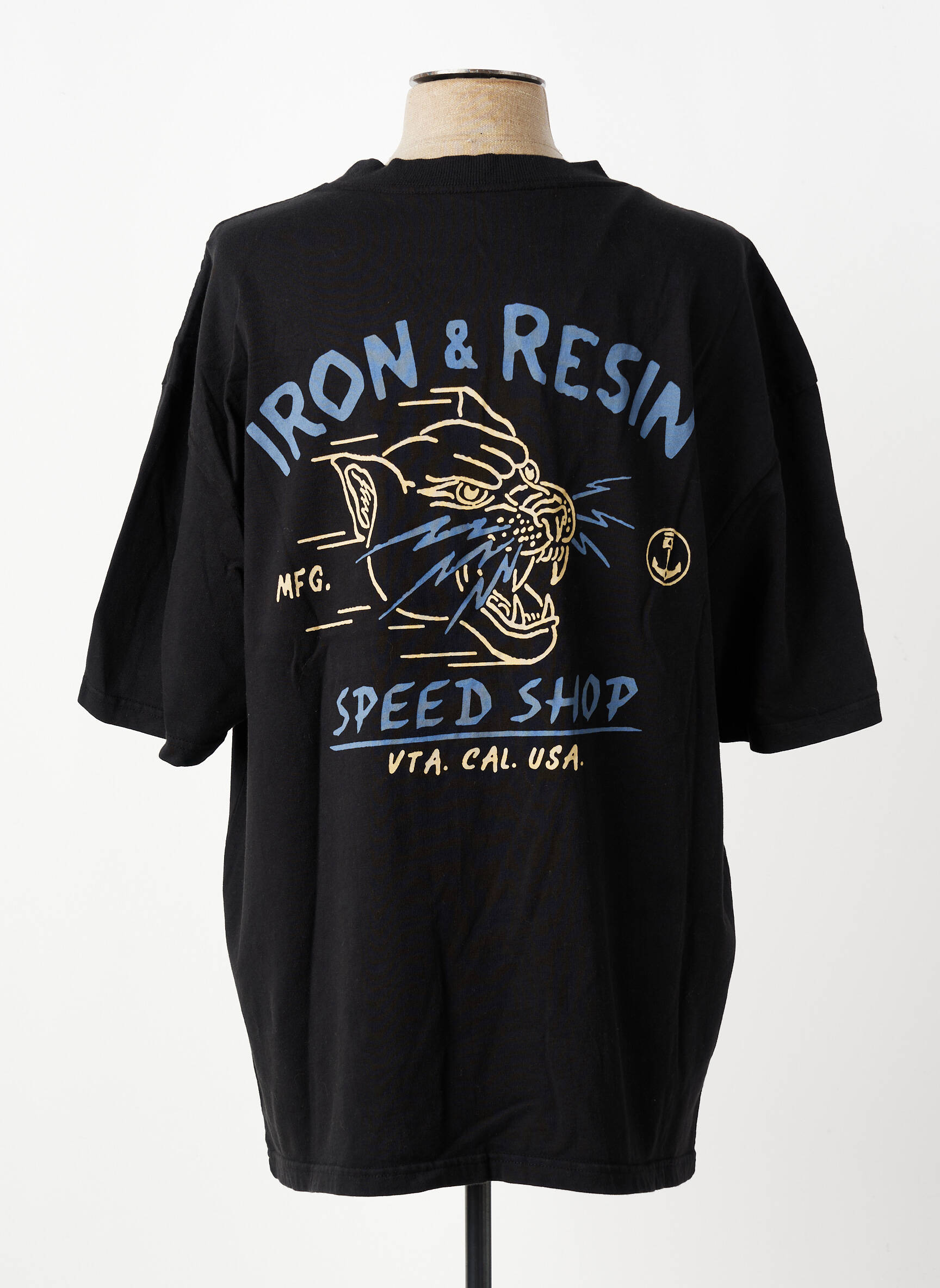 T-shirt stretch manches courtes noir IRON AND RESIN homme