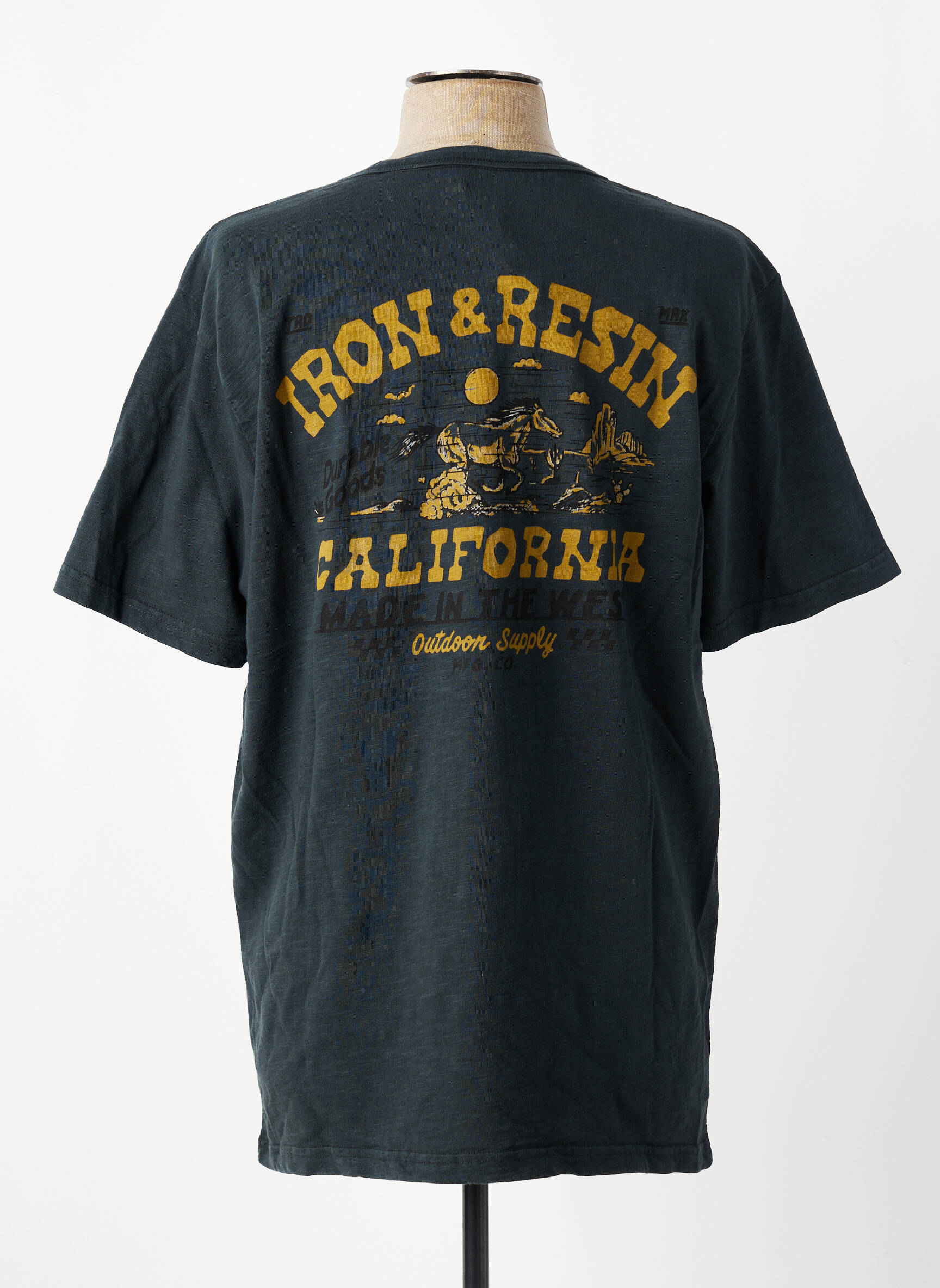 T-shirt stretch manches courtes gris IRON AND RESIN homme