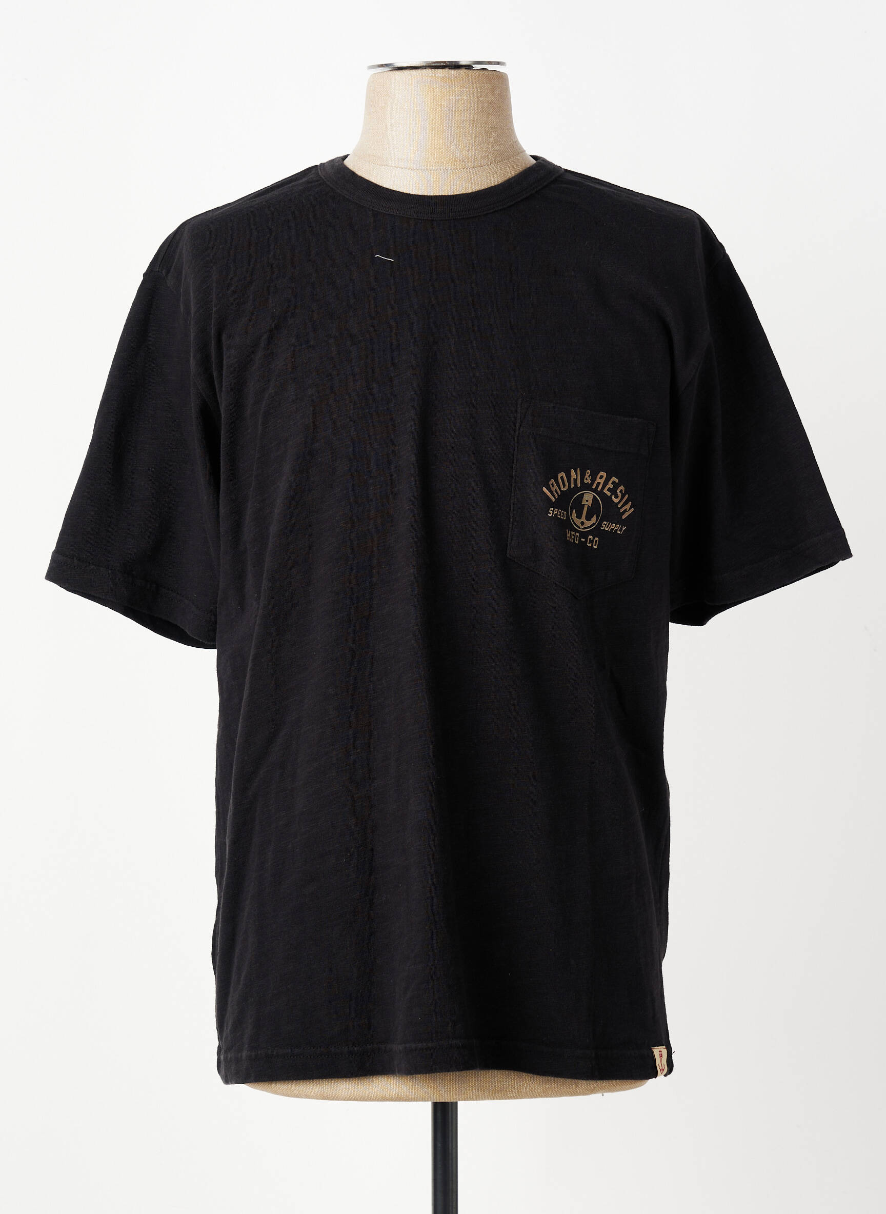 T-shirt stretch manches courtes noir IRON AND RESIN homme