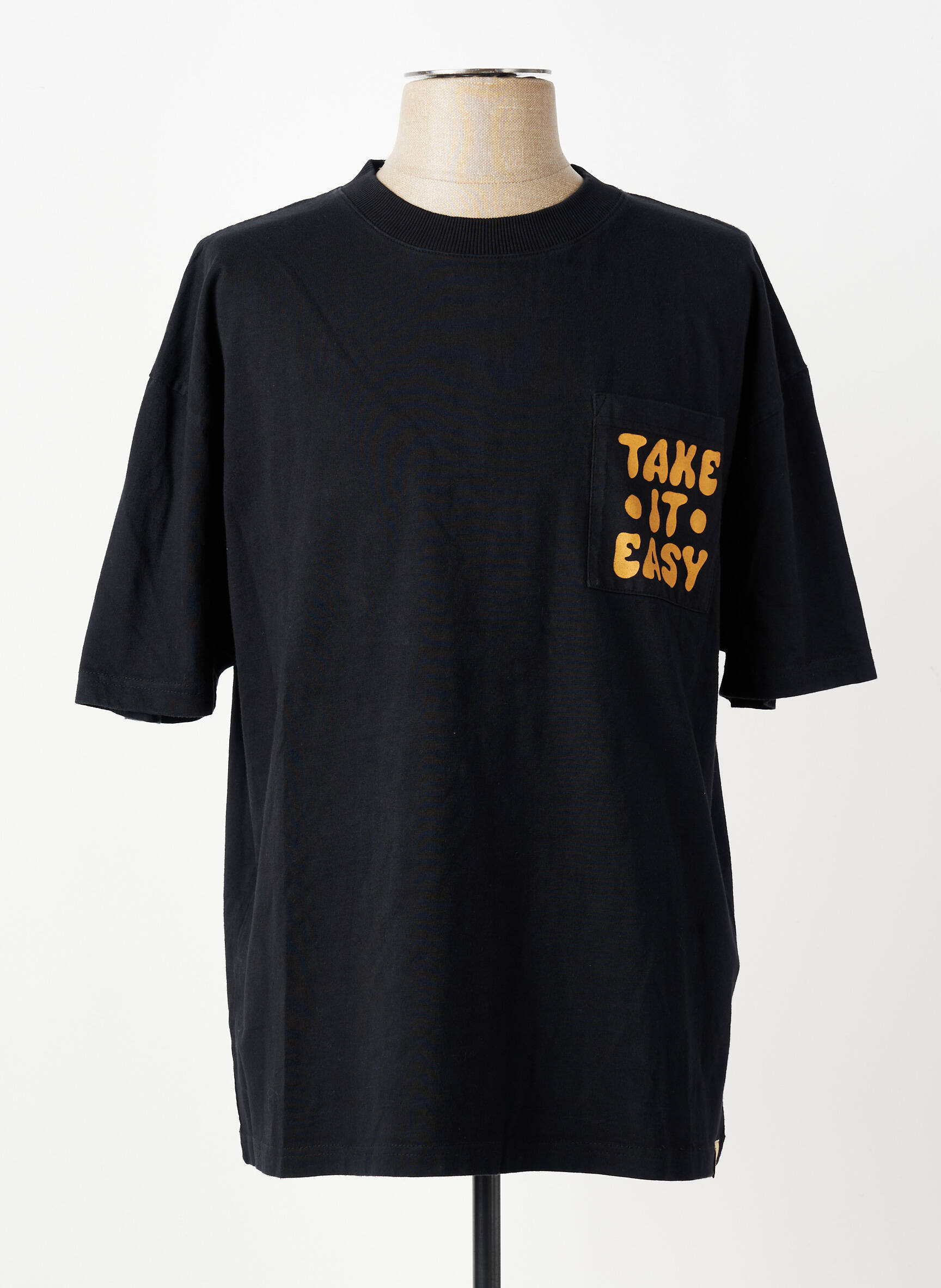 T-shirt coupe droite manches courtes noir IRON AND RESIN homme