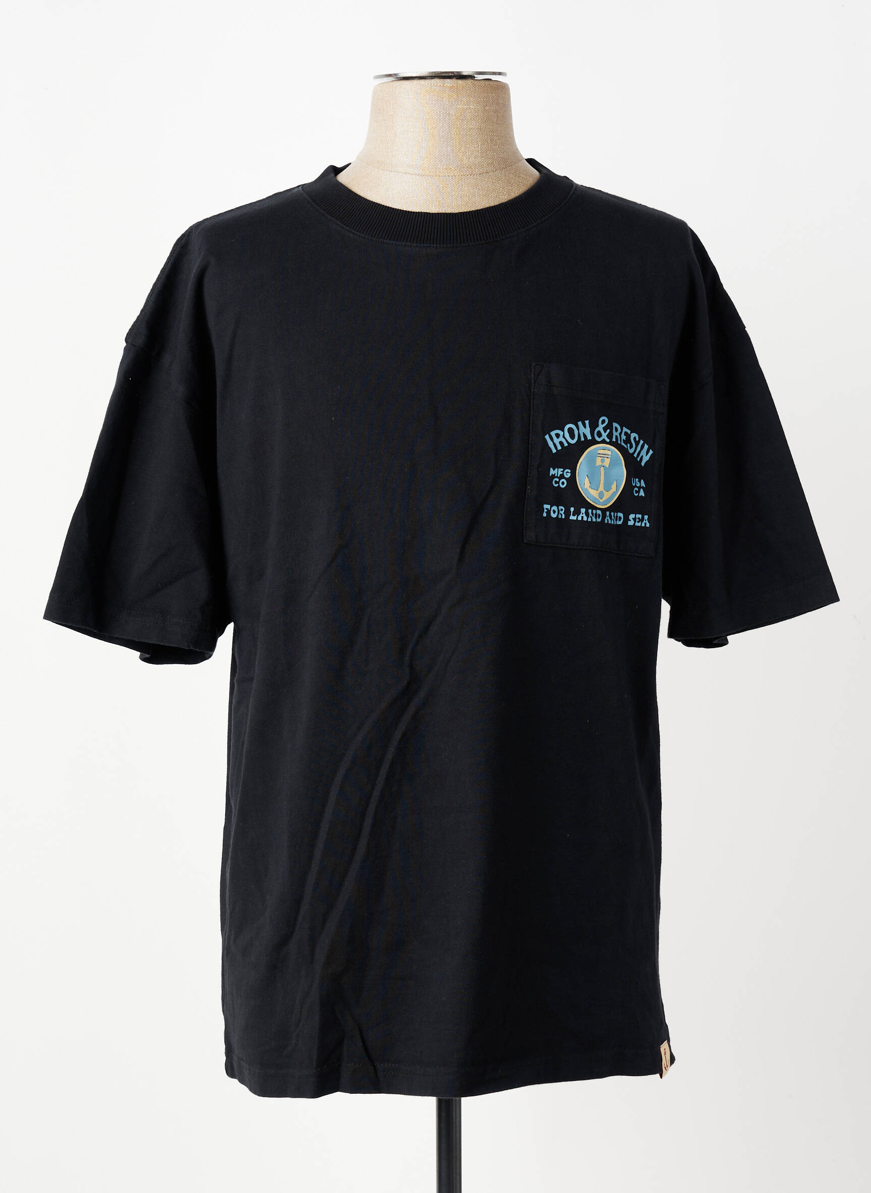 T-shirt stretch manches courtes noir IRON AND RESIN homme