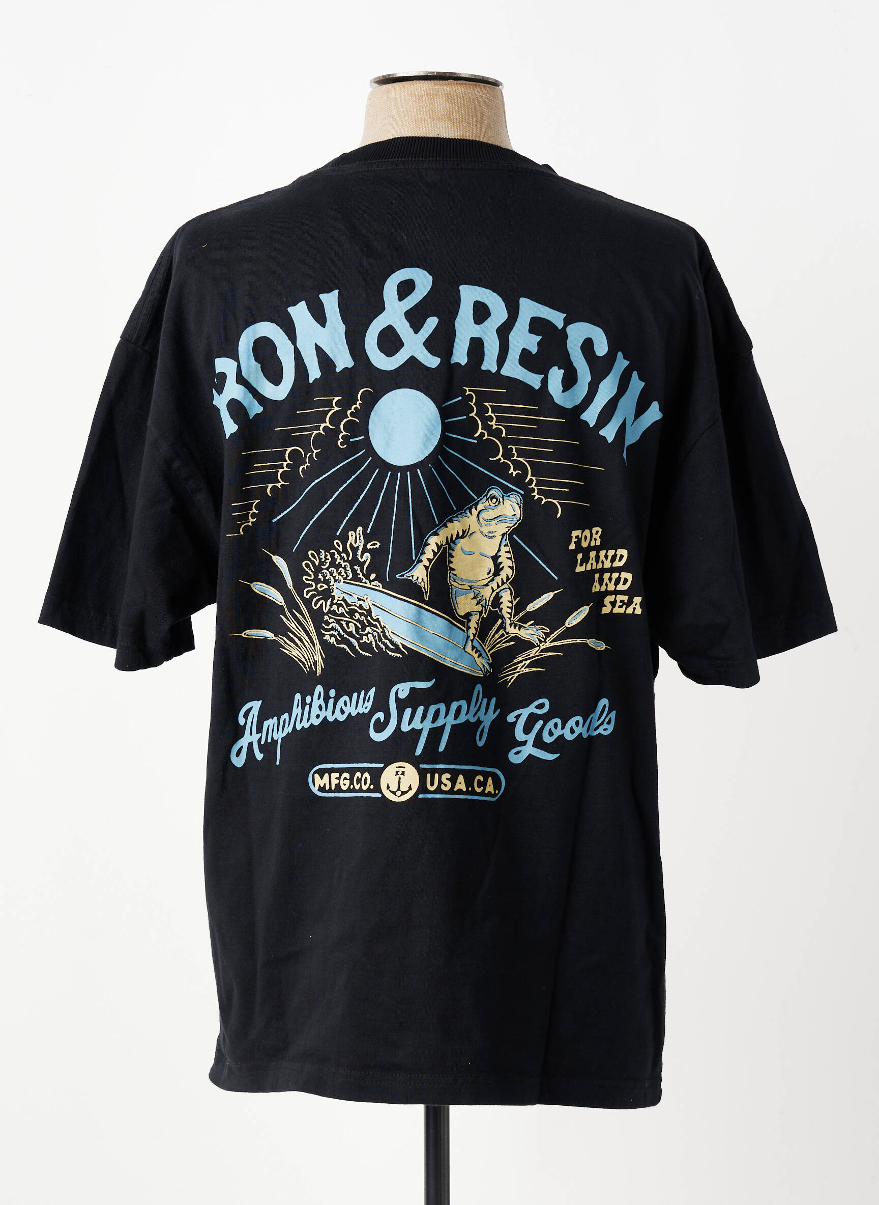 T-shirt stretch manches courtes noir IRON AND RESIN homme