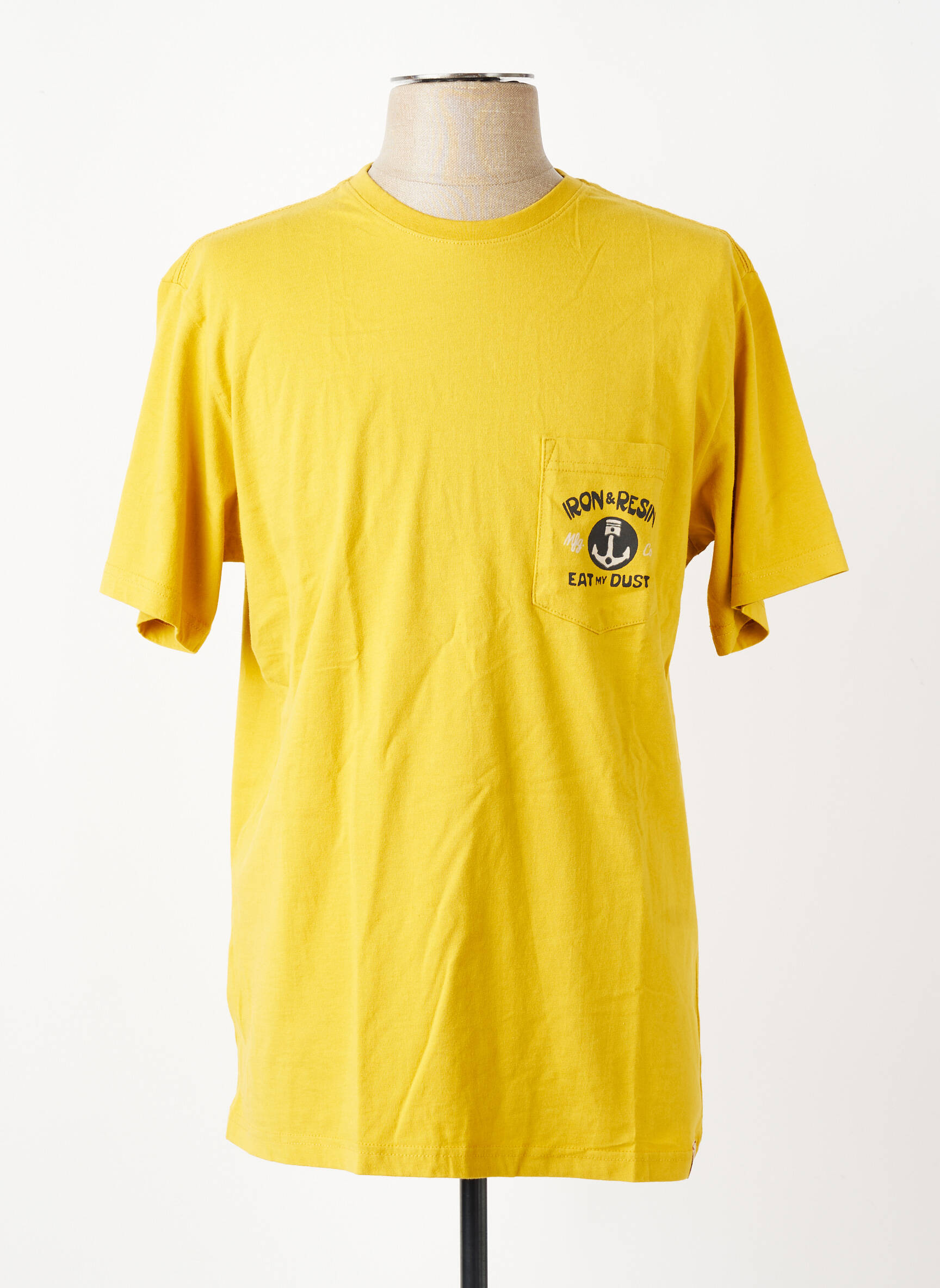 T-shirt bio manches courtes jaune IRON AND RESIN homme