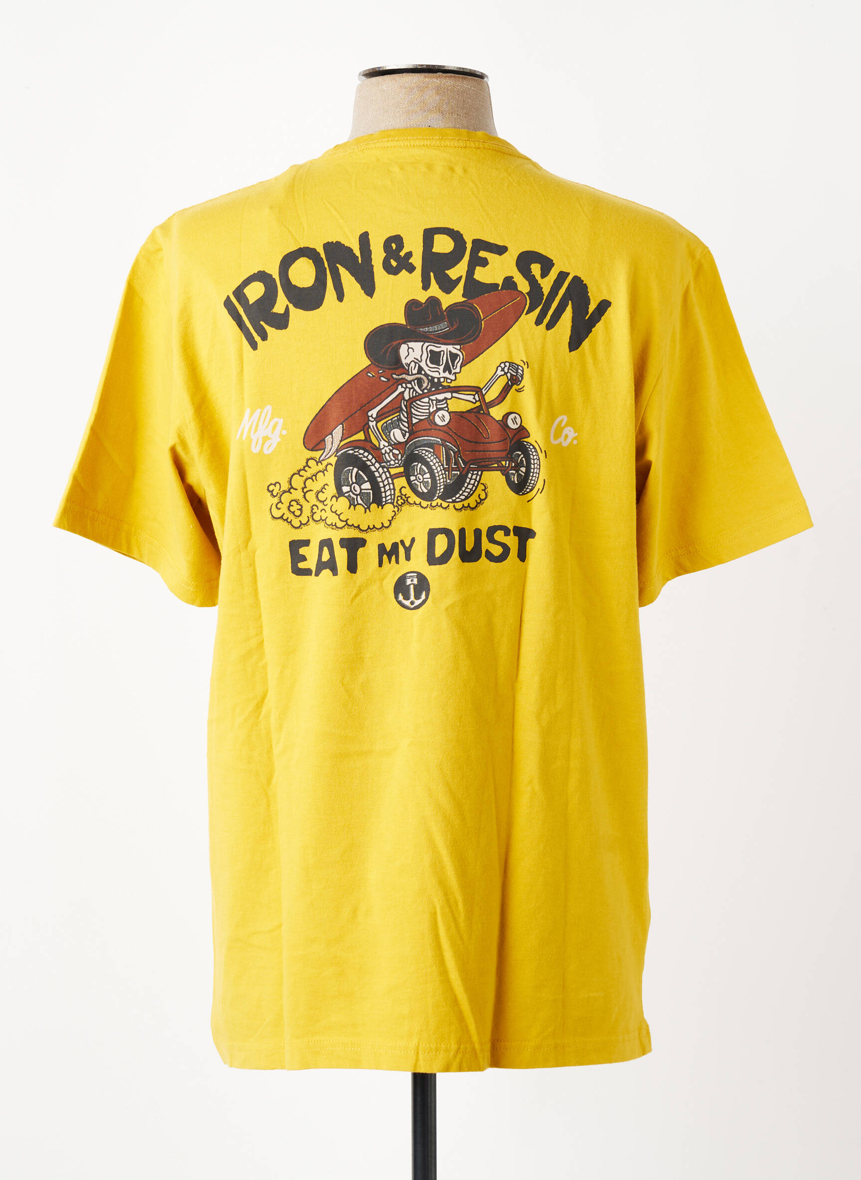 T-shirt bio manches courtes jaune IRON AND RESIN homme