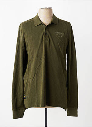 Polo manches longues manches longues vert DAYTONA homme