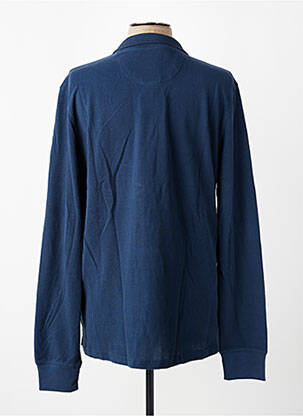 Polo manches longues manches longues bleu DAYTONA homme