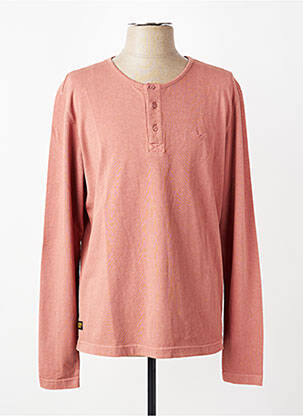 T-shirt stretch manches longues orange DAYTONA homme