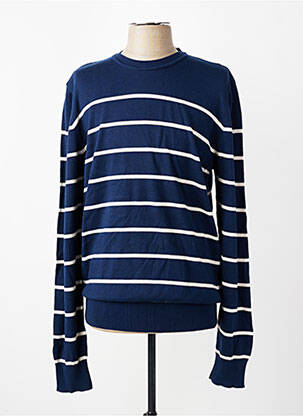 Pull col rond manches longues bleu DAYTONA homme