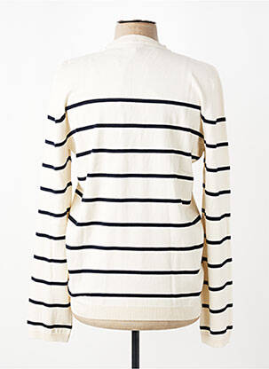 Pull col rond manches longues blanc DAYTONA homme