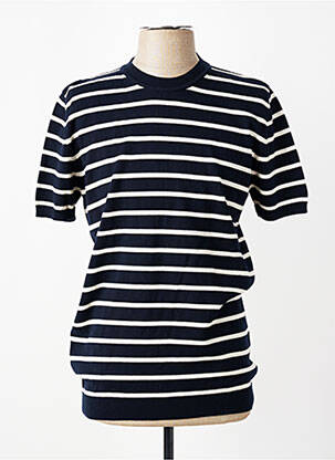 T-shirt coupe cintrée manches courtes bleu DAYTONA homme