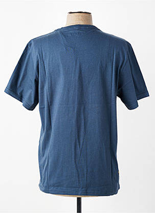T-shirt sérigraphie floquée manches courtes bleu DAYTONA homme