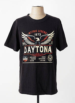 T-shirt stretch manches courtes noir DAYTONA homme