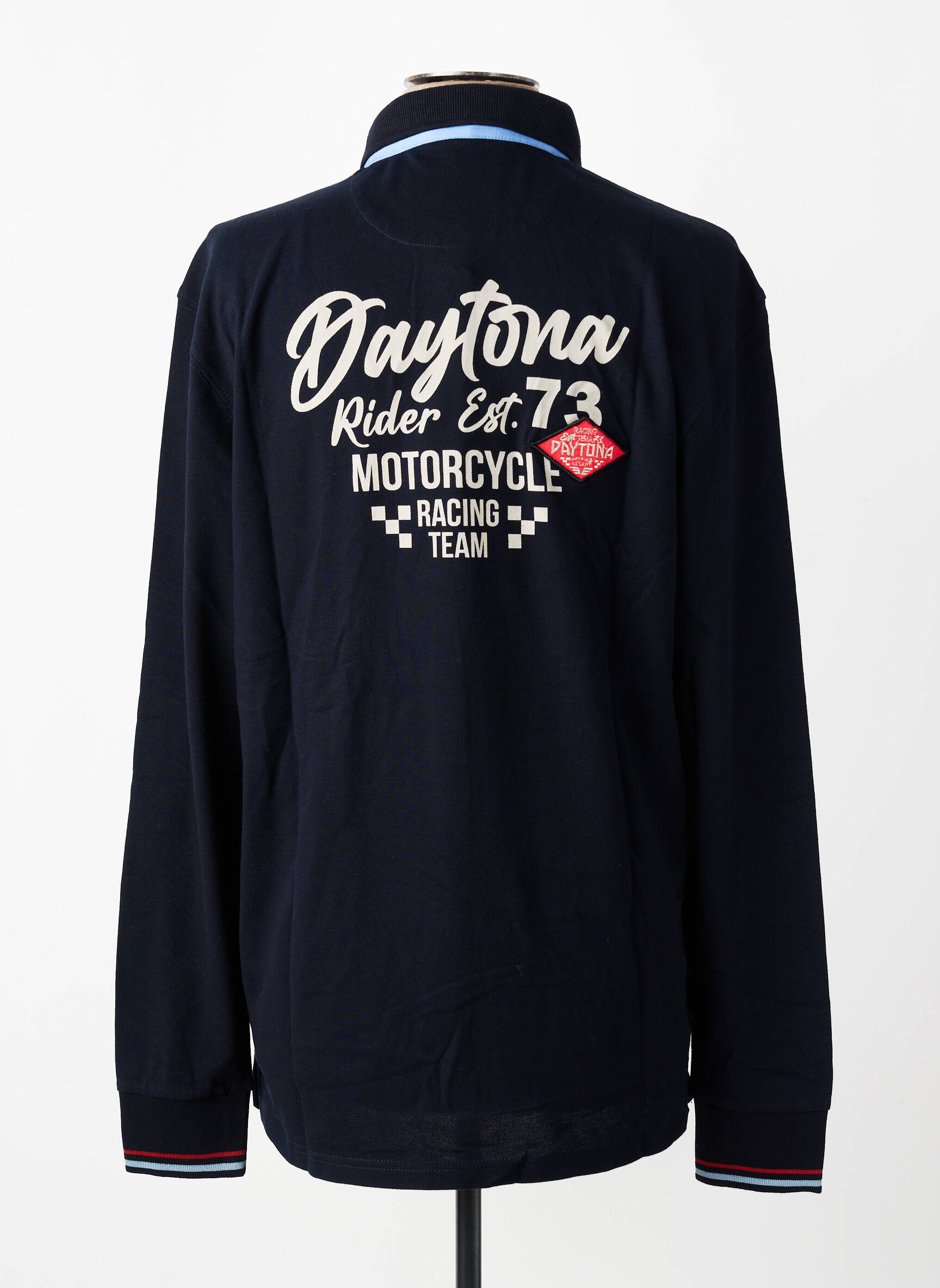 Polo manches longues manches longues noir DAYTONA homme
