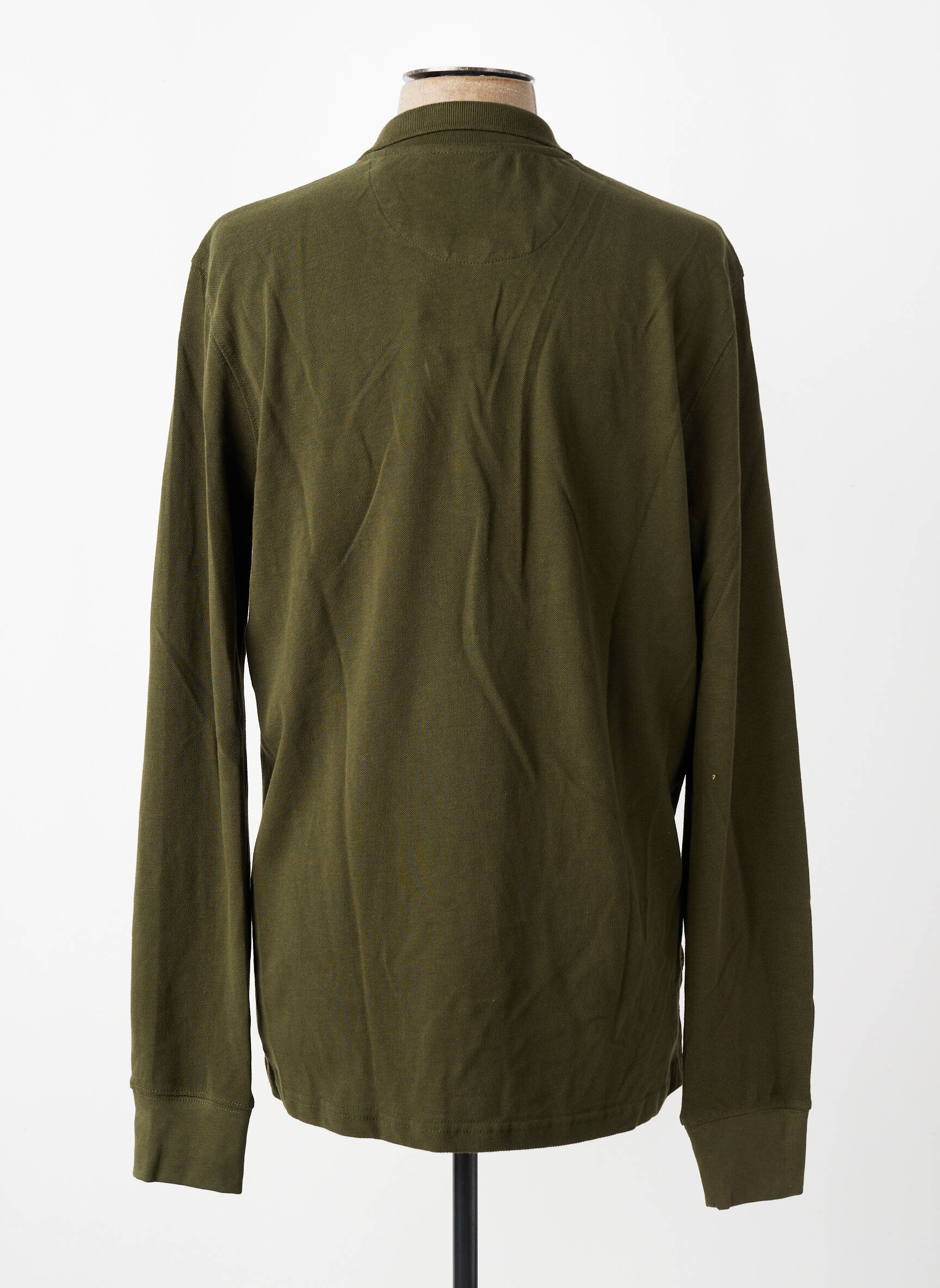 Polo manches longues manches longues vert DAYTONA homme