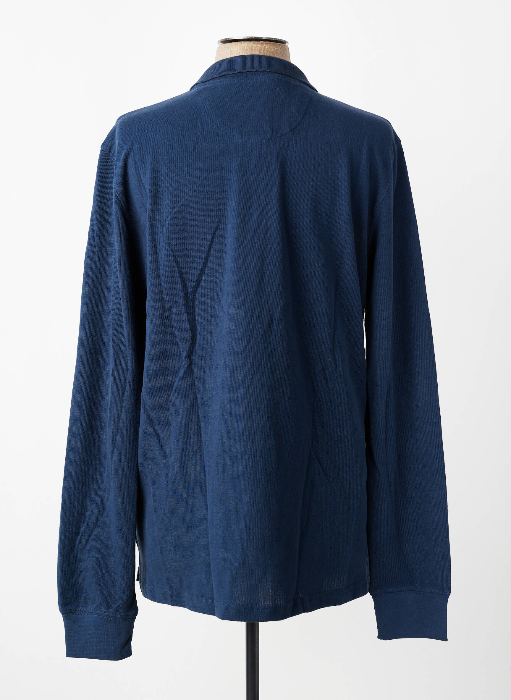 Polo manches longues manches longues bleu DAYTONA homme
