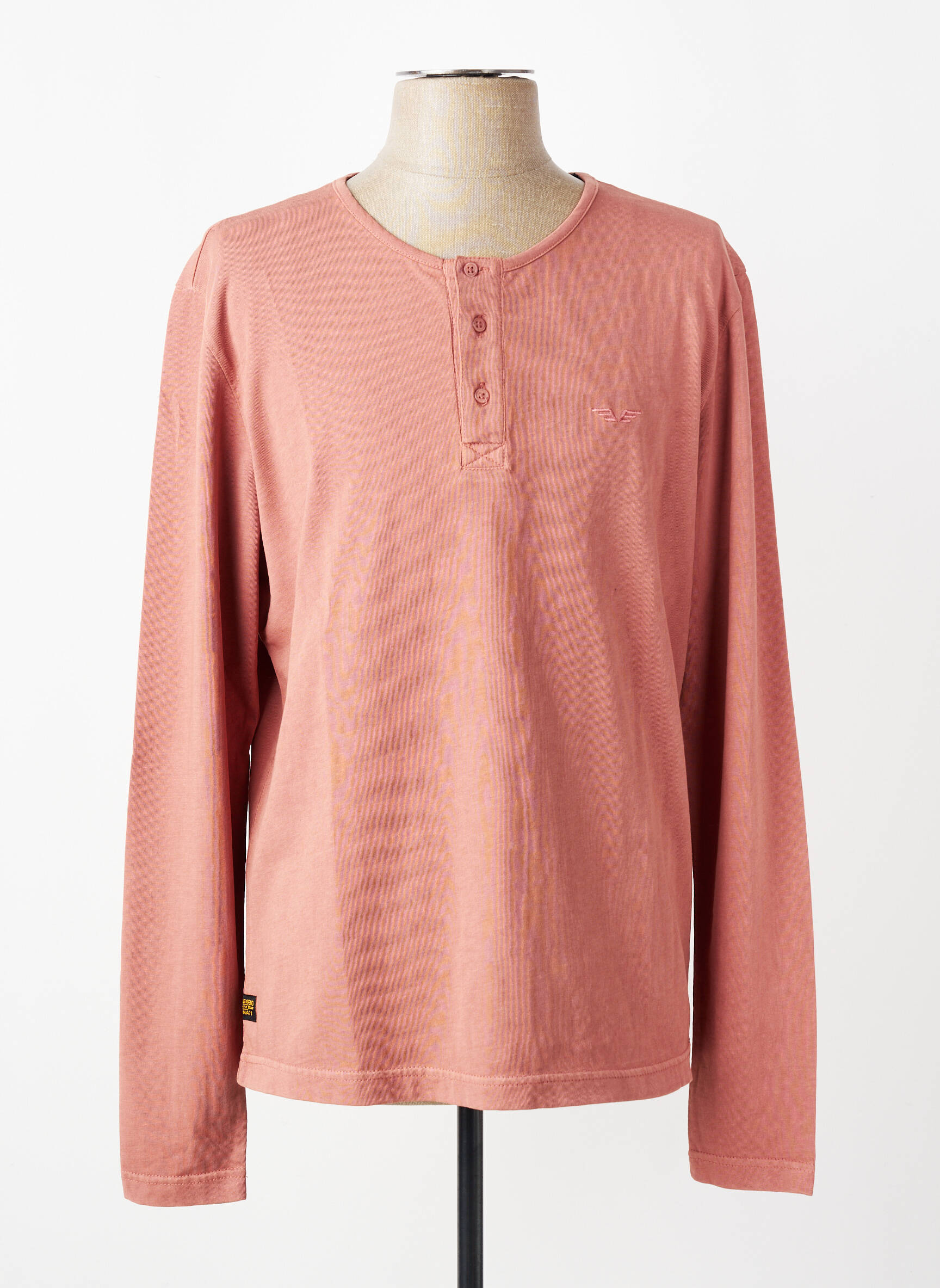 T-shirt stretch manches longues orange DAYTONA homme