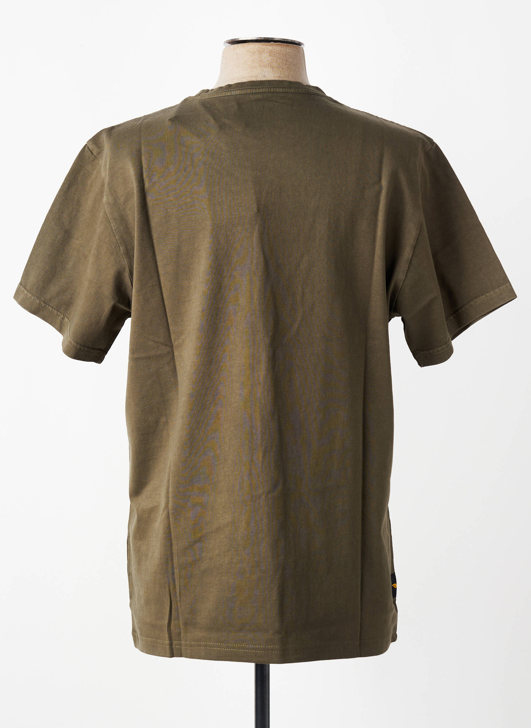 T-shirt sérigraphie floquée manches courtes vert DAYTONA homme