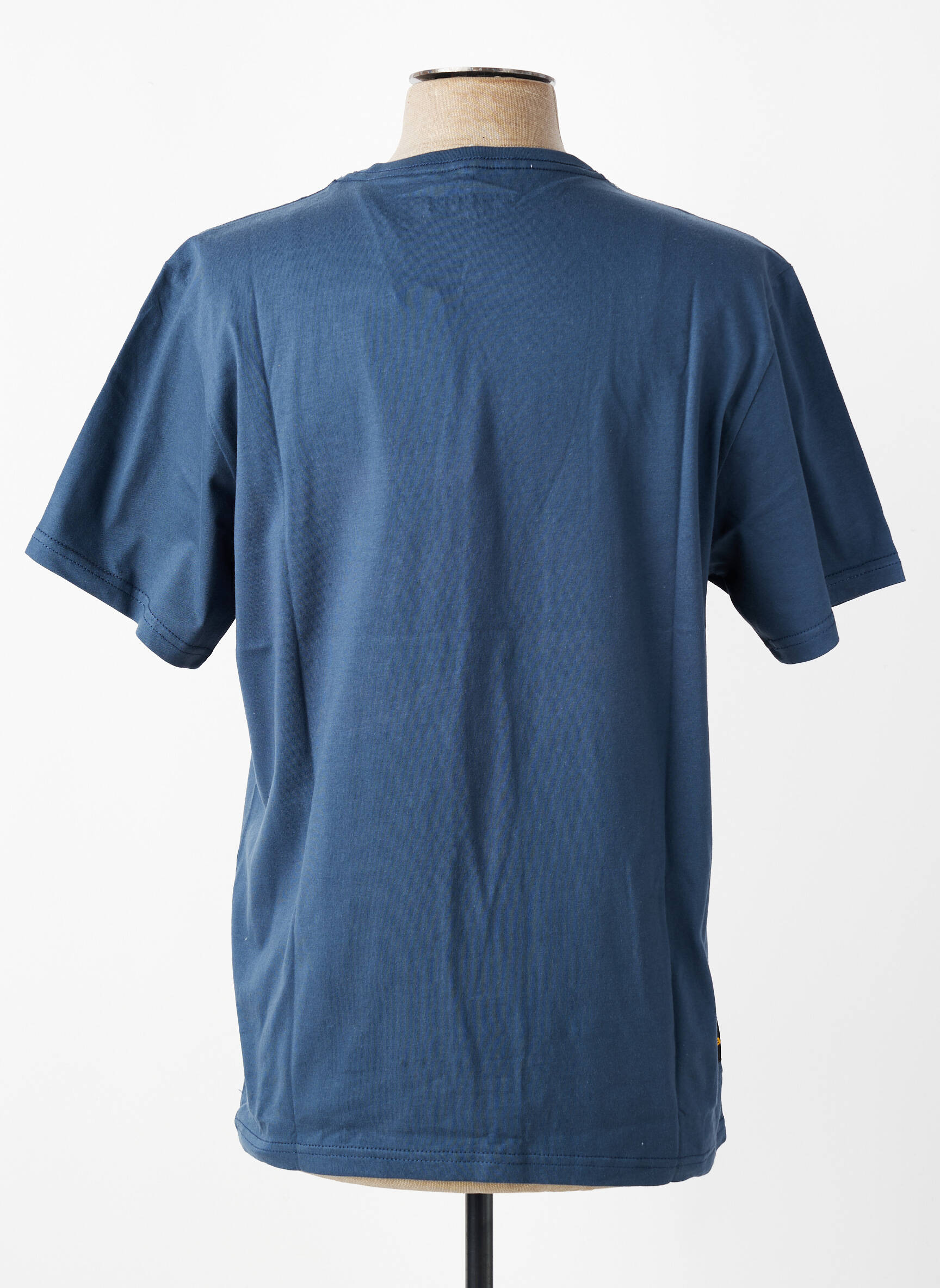 T-shirt sérigraphie floquée manches courtes bleu DAYTONA homme