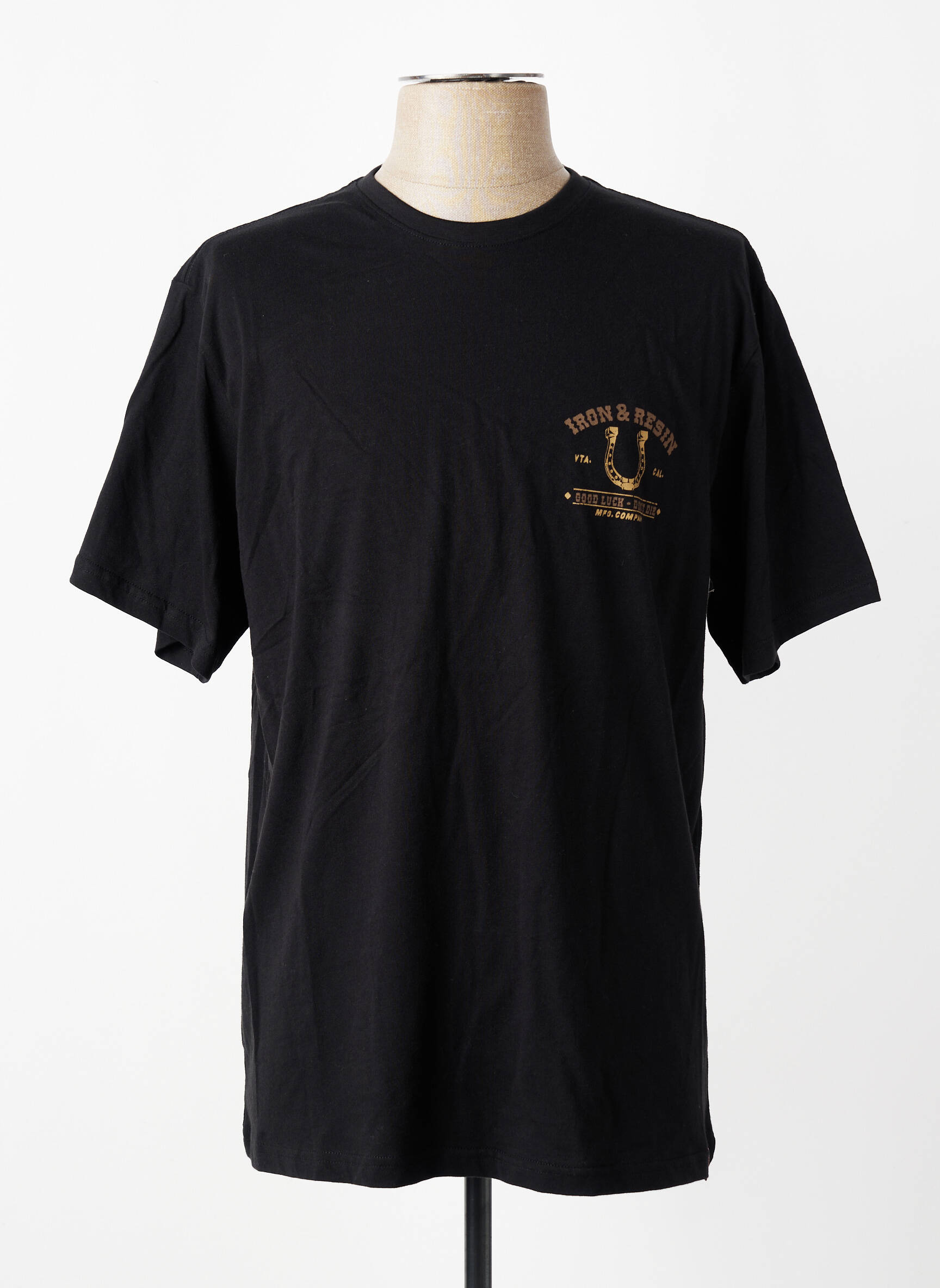 T-shirt bio manches courtes noir IRON AND RESIN homme
