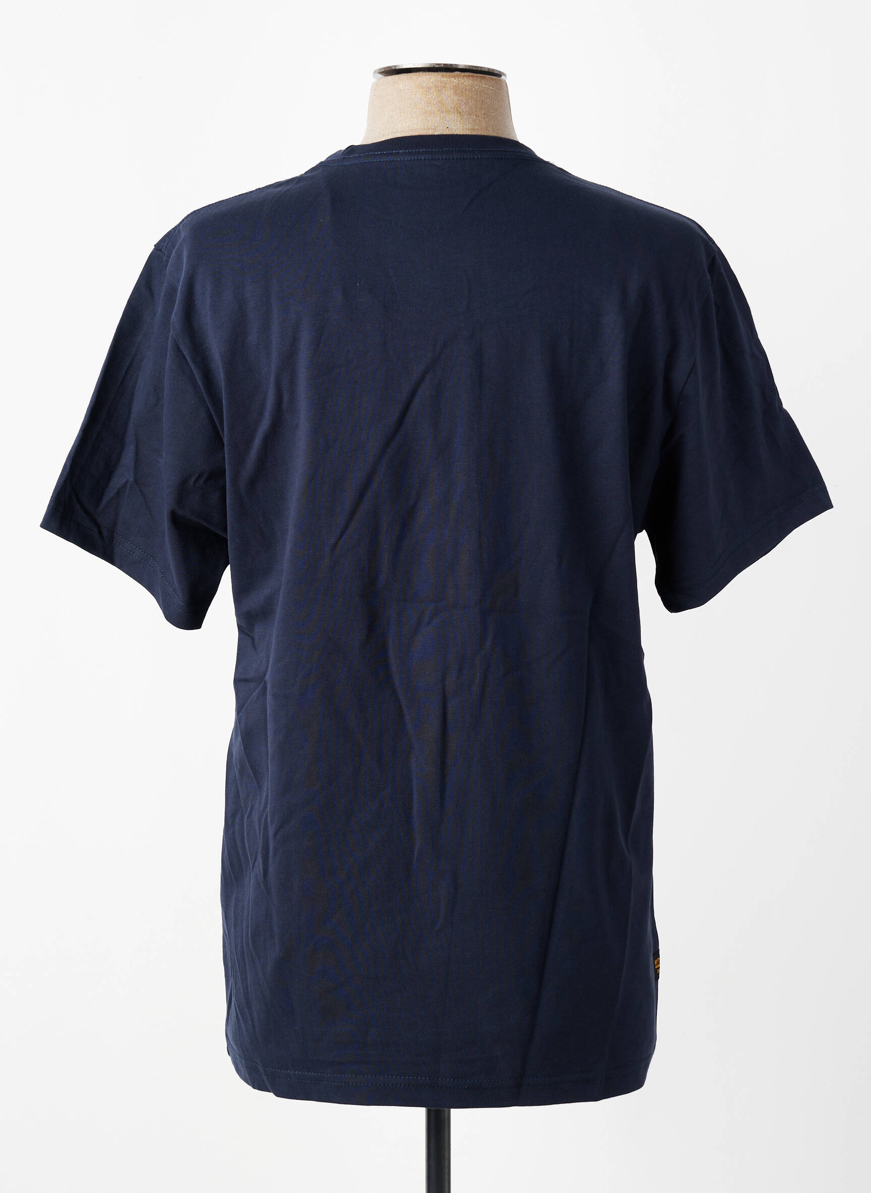 T-shirt sérigraphie floquée manches courtes bleu DAYTONA homme