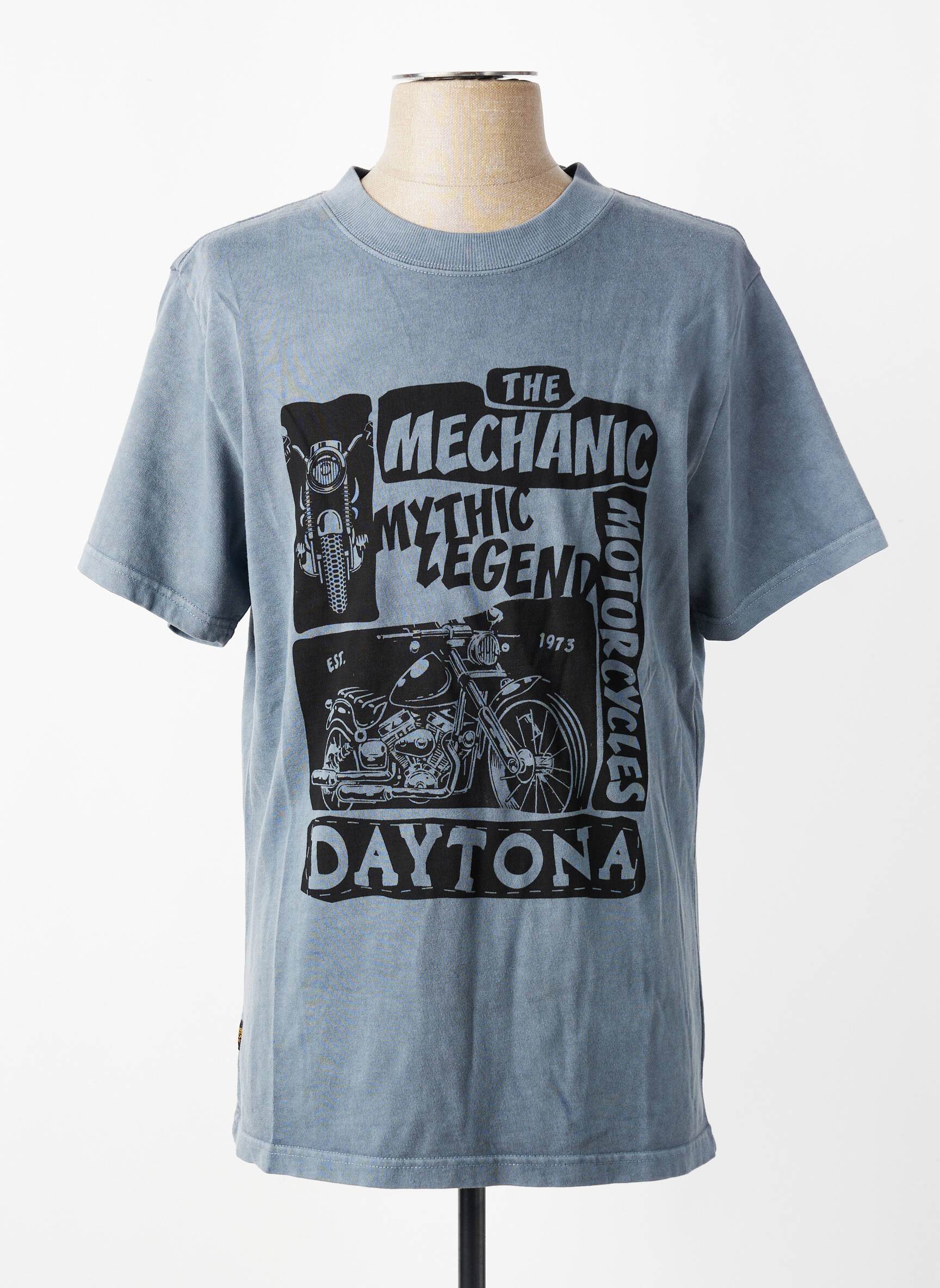 T-shirt stretch manches courtes bleu DAYTONA homme