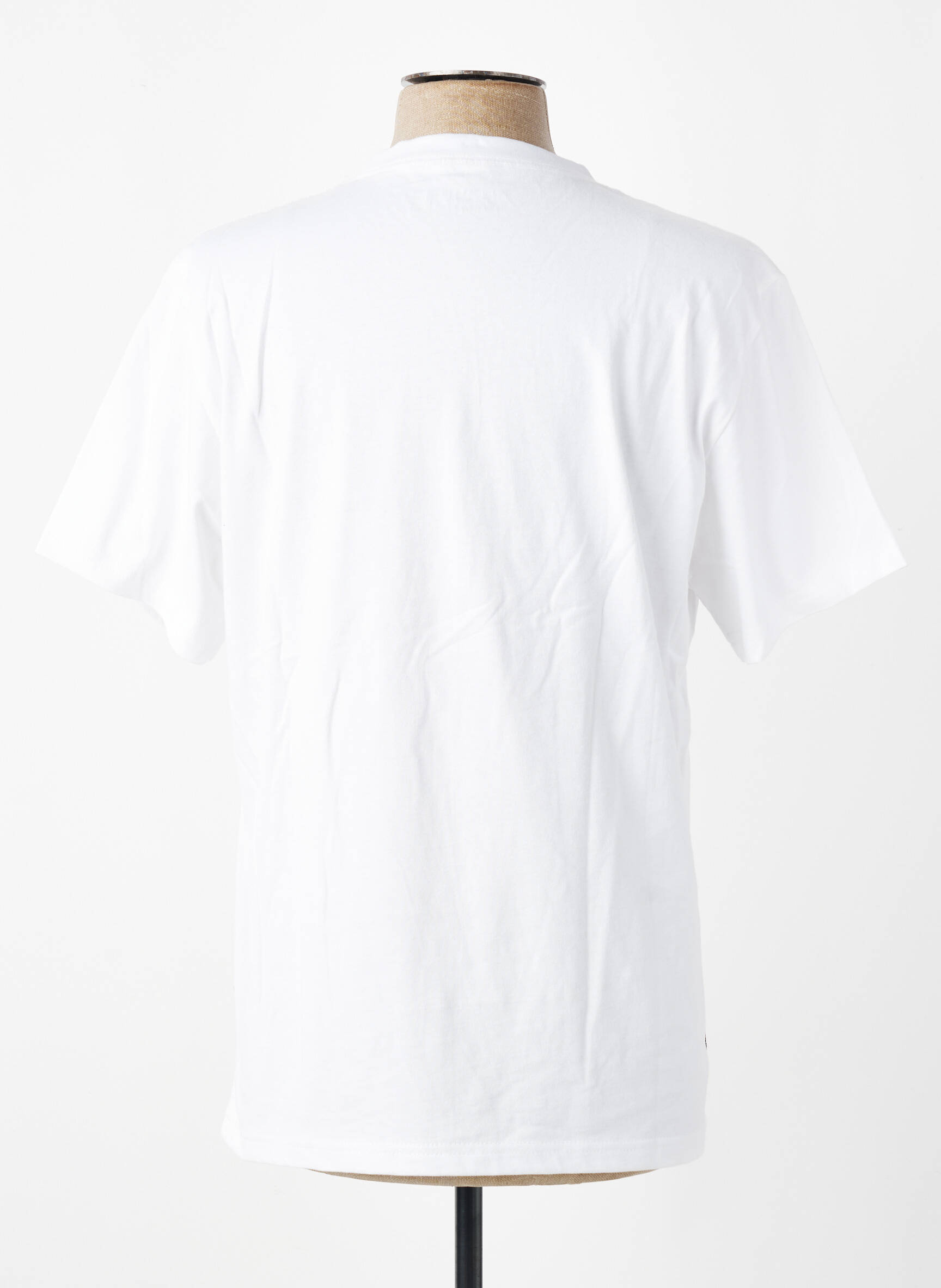T-shirt sérigraphie floquée manches courtes blanc DAYTONA homme
