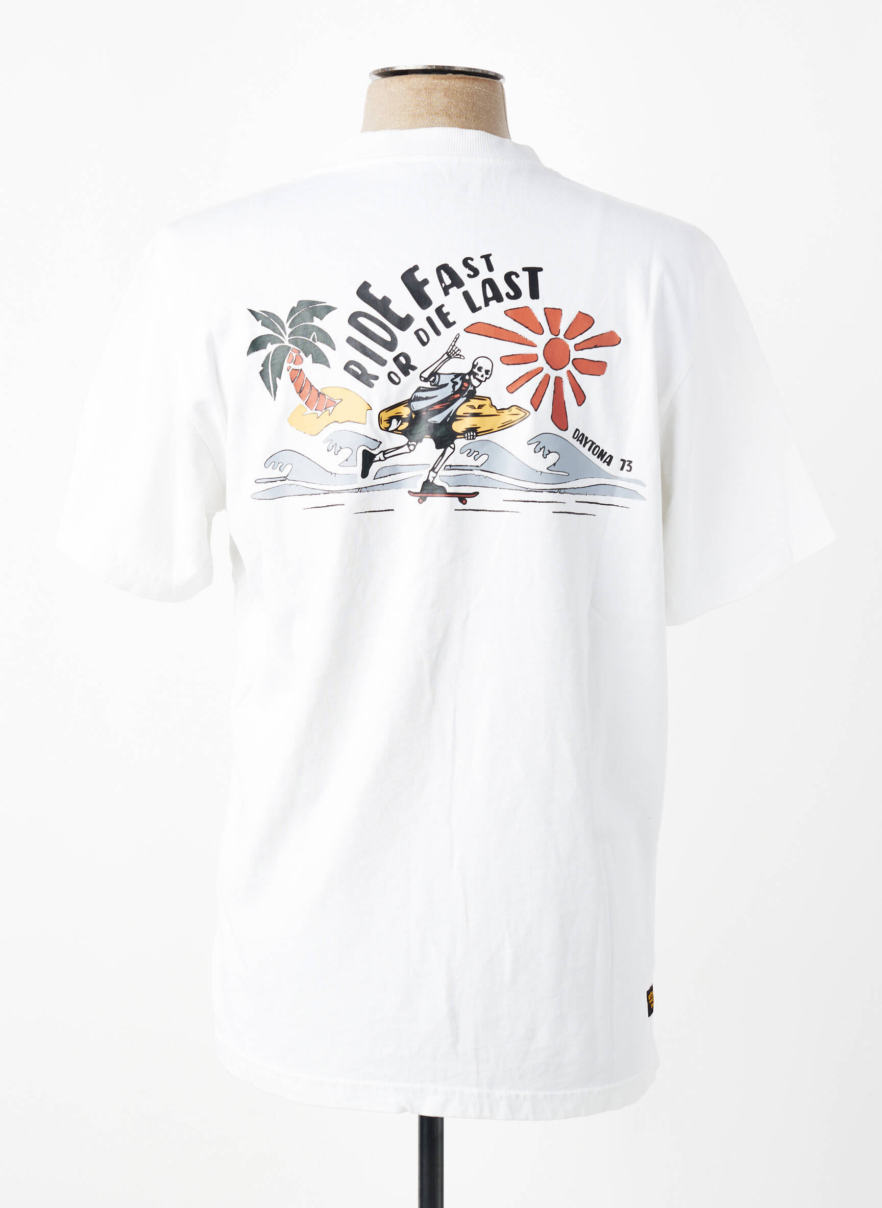 T-shirt stretch manches courtes blanc DAYTONA homme