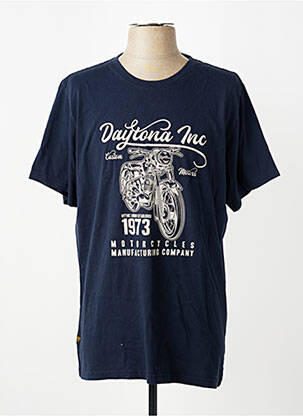 T-shirt stretch manches courtes bleu DAYTONA homme
