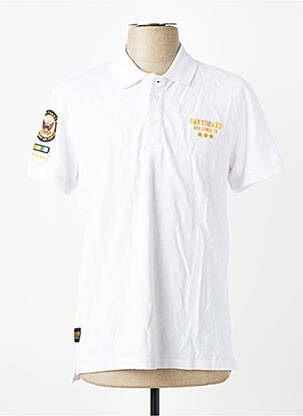 Polo stretch manches courtes blanc DAYTONA homme