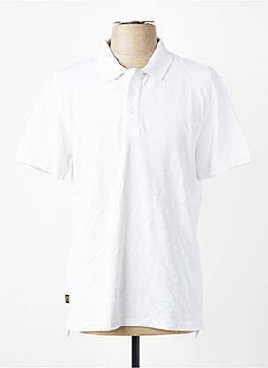 Polo coupe cintrée manches courtes blanc DAYTONA homme