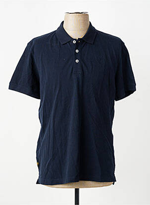 Polo coupe cintrée manches courtes bleu DAYTONA homme
